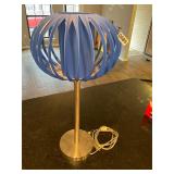 Blue plastic globe light
