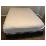 Full size box spring mattress and frame