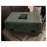 Green pet carrier