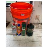 Fuel, sunscreen, skeeter dope, bucket