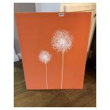 Orange and white canvas picture