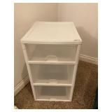 White plastic storage box