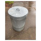 Large metal trash can