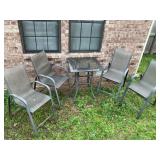 Patio bar table with 4 chairs