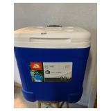 Blue igloo rolling cooler