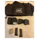 Glock bag, clips, mag holder lot