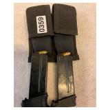 2 Walther PPS- 9mm clips and holder