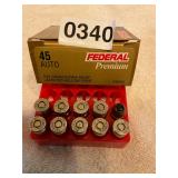 10 rounds Federal 230 gr jhp