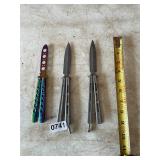 3 butterfly knives