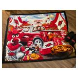 Arkansas Razorback throw and house shoes