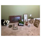 Pictures, L, vase, candle decor lot