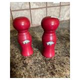 Arkansas Razorback salt/ pepper shakers
