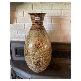 Ornate glass tiled vase