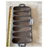 Cast iron cornbread skillet- ears corn