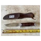 Schrade Walden straight blade knife w/ sheath