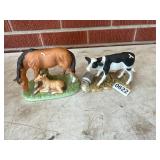 Horses and cow Homco figurines