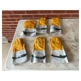 6 pair leather style gloves