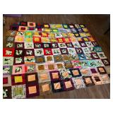 Machine Sewn quilt topper 81 x  98