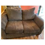 Brown love seat