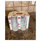 4 piece etched glasses