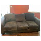 Brown fabric couch