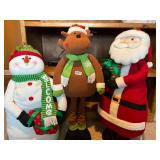 Santa, reindeer , and snowman 32-35ï¿½ tall