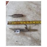 2- US knife with blade screwdriver and can opener