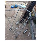 pair of folding wheeled baskets