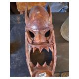 Hand Carved tribal mask wall art