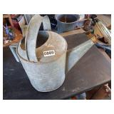 large Vintage galvanized watering can