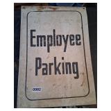 Employee Parking sign