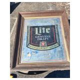 Miller Genuine Draft framed mirror