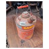 Vintage galvanized gas can