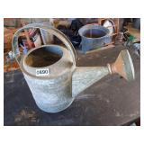 Vintage galvanized watering can