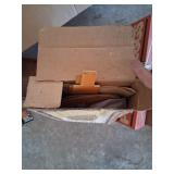 vintage leathercraft kit and other items