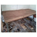 wood and metal work bench