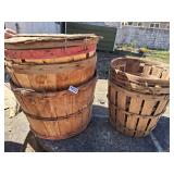 stack of misc sized apple baskets