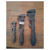 3 vintage ajustable ford wrenches