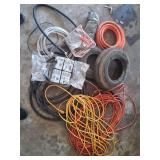 pile of cords, cable and misc