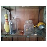 shelf of vintage stuff