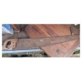 old smaller two-man felling or bucking saw