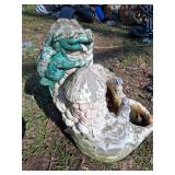 cement fantasy scene fountain