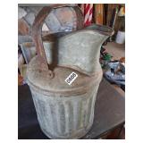 vintage 5 Gallon capacity Galvanized pouring can