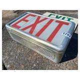 2 vintage exit signs