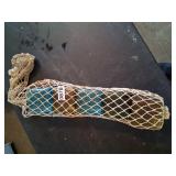 Hand blown Japanese fishing floats w/net