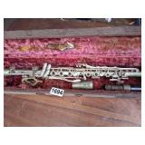 Vintage clarinet in case
