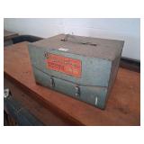 vintage black and decker saw box and contents