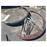 multiple sets of vintage bicycle fenders