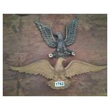 2 metal eagle wall decore