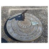 vintage sun dial, copper